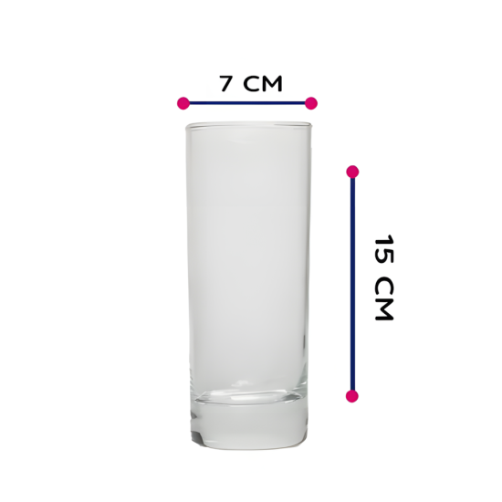 Glass Cup Set - 6 Pcs